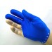 淡藍色．N.I.C.進口萊卡伸縮布三指手套．SL012B