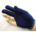 深藍色．N.I.C.進口萊卡伸縮布三指手套．SL012B1