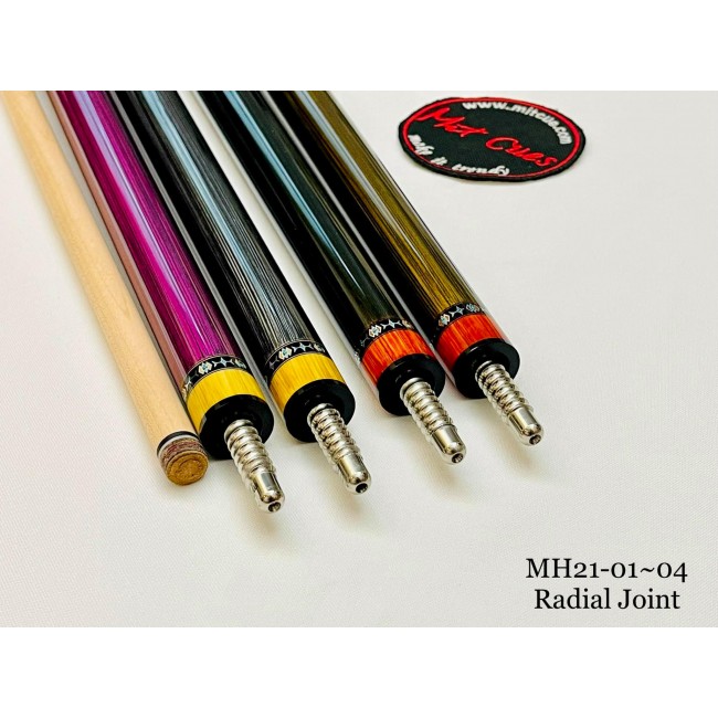 MIT．科技經典木紋鑲嵌撞球桿附動力科技前節．MH21(3色可選)
