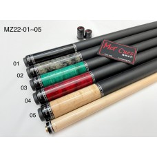 MIT．快速牙 鳥眼楓木鑲嵌銀環格輪撞球桿．MZ22-01~06(6色可選) (目前 現貨中) 