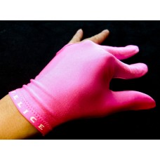 粉紅色．N.I.C.進口萊卡伸縮布三指手套．SL012P
